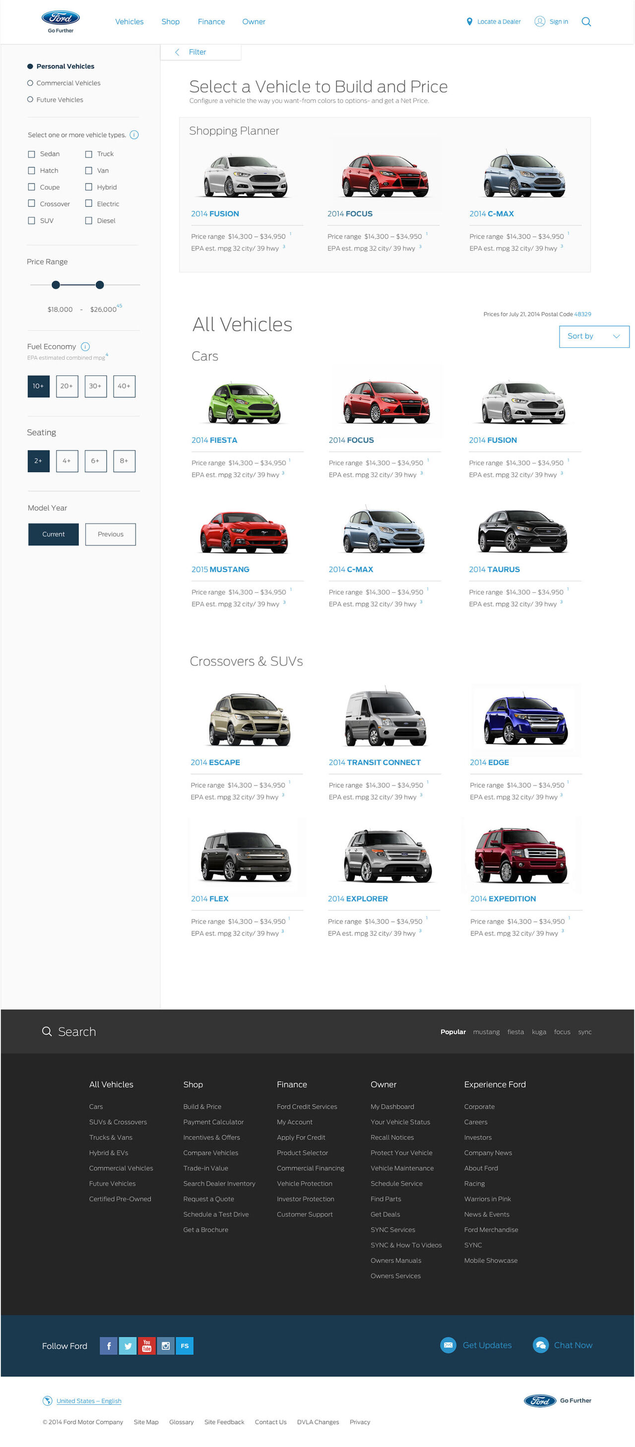 Vehicle-level showroom